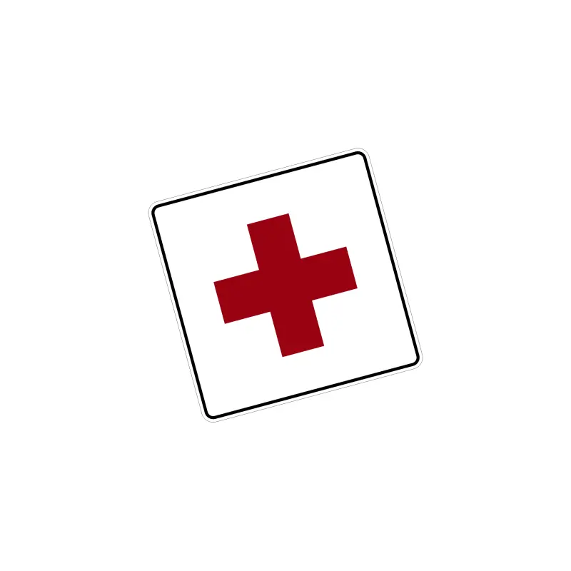 Medic, autocolant, dimensiune 90x90 mm, model 074